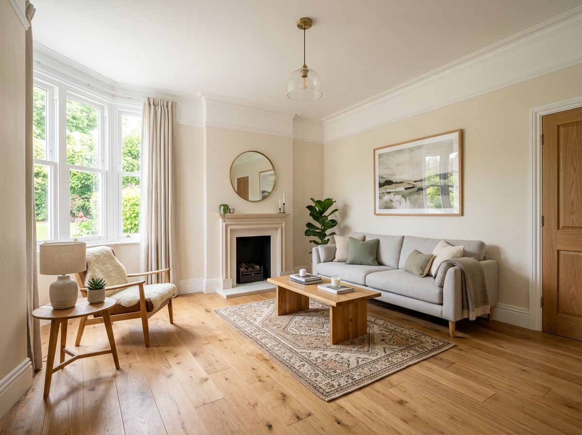 Living Room Plastering & Re-decoration after